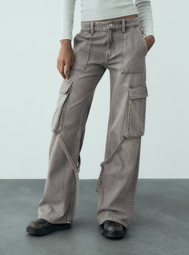 Pantalone jeans cargo - pantalone,