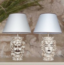 Pair sicilian moorish heads - pair,