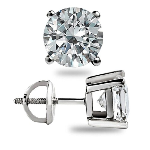 Orecchini perno moissanite - perno,
