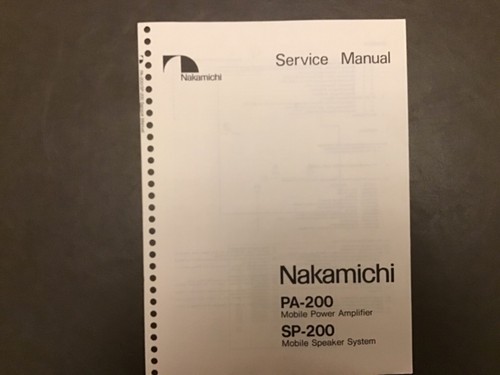 Nakamichi 200 - pa-200, sp-200