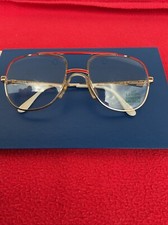 Occhiali Vintage Lacoste 1980 217F 125mm L534 Oro e Rosso Perfette