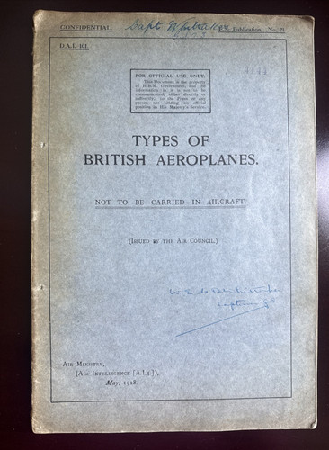 Wwi aeroplane air ministry - wwi,