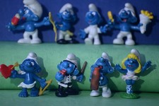 lotto di 8 puffi smurf NON