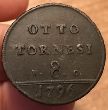 8 Tornesi 1796, Regno Di Napoli Ferdinando IV, qSPL, Rif. 3635