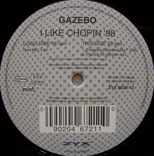 Gazebo like chopin vinyl - gazebo,