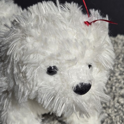 Peluche cane soffice bianco