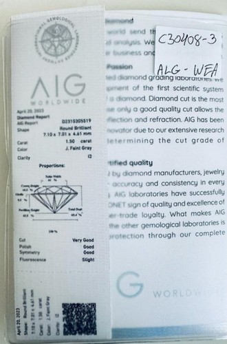 Diamante naturale certificato - diamante,