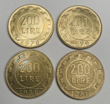 Italy 200 Lire Coins - Lot Of