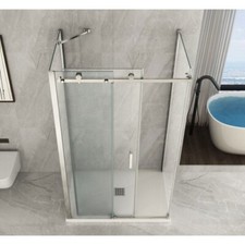 Cabina Box Doccia 3 Lati Porta Scorrevole in Cristallo 8 mm