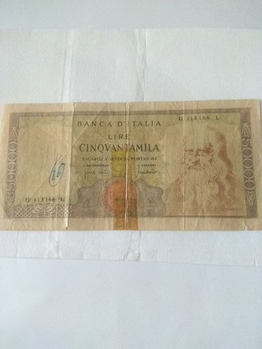 Banconota 000 lire leonardo - 50.000,