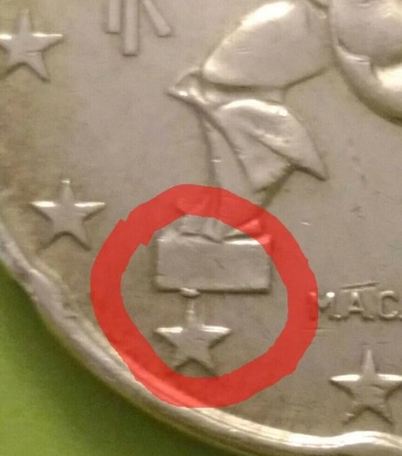 Moneta varietà errore - errore, conio