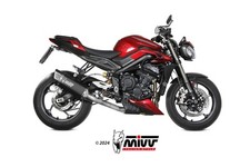 SCARICO COMPLETO MIVV SR-1 TITANIO NERO TRIUMPH STREET TRIPLE 765 R 2023 2024