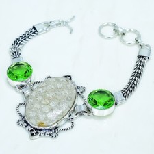 Fossil Corallo, Peridoto Gemma