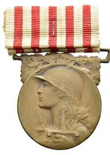 MEDAGLIE ESTERE – TERZA REPUBBLICA FRANCESE (1870-1940) – WW1. La medaglia, con