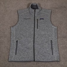 Patagonia Better Maglione Gilet Uomo L Grigio Full Zip Outdoor Pile LOGO AZIENDA