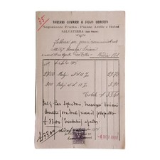 1908 Barcaro Giovanni E Figlio Umberto Frutta Piante Salvaterra Fattura C03912