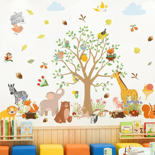 Adesivi murali bambini albero - murali,