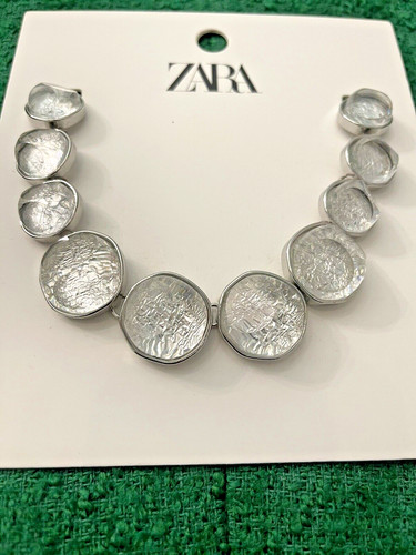 Zara argento resina collana - argento,