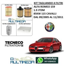 KIT 4 FILTRI TECNECO ALFA
