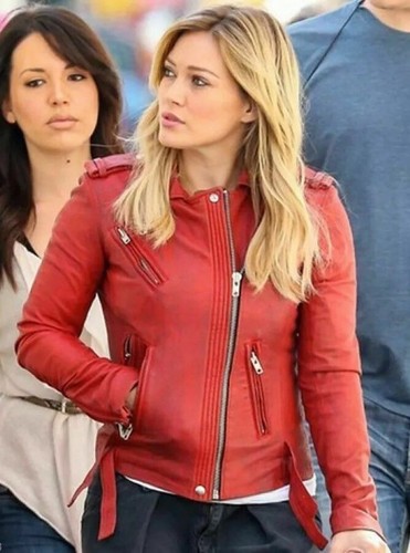 Giacca donna vera pelle rossa