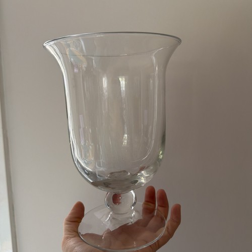 Vaso piedistallo uragano vetro