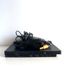 SONY PLAYSTATION 2 PS2 SLIM NERA (LEGGE TUTTO NTSC) SCPH 75004 COMPLETA DI CAVI