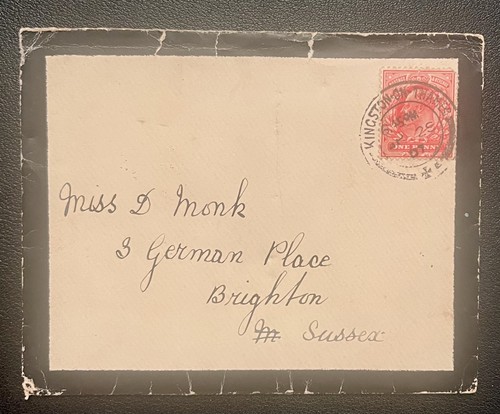 Edwardian mourning envelope - edwardian,
