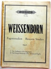 EDITION PETERS WEISSENBORN FAGOTTO OPUS 8 