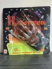 Costume vestito fantasia incubo Halloween guanto Freddy Krueger Kruger vintage anni 90