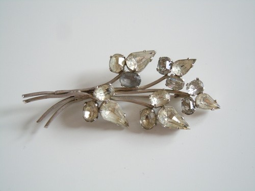 Vintage strass spilla - strass,