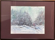 Acquerello Paesaggio Invernale