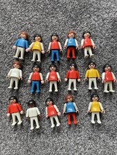 Lotto 16 Figurine Playmobil Geobra Vintage Bambini 1981 Lavoro Bundle Giocattoli