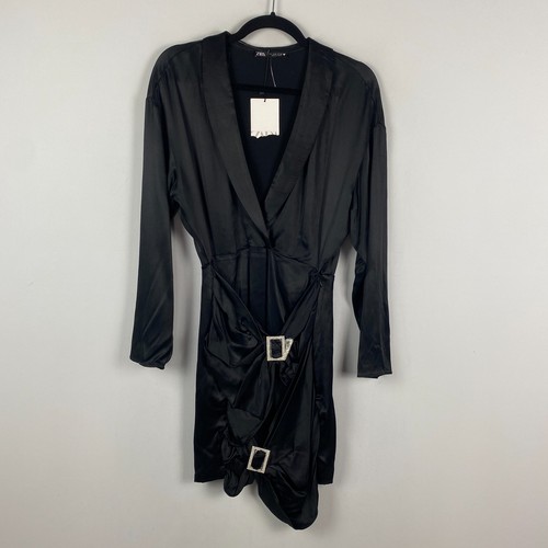 Abito zara jewel effetto raso - zara,