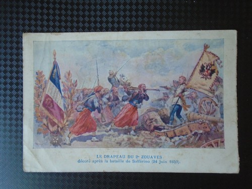 Cpa drapeau 2è zouaves - cpa,