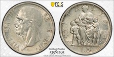 Italy 1937-R ANNO XV Silver 5