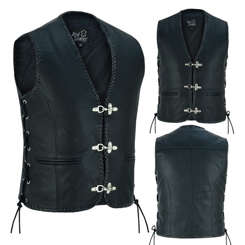 Gilet biker uomo 100 - %, vera