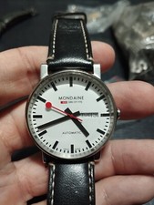 MONDAINE AUTOMATIC OFFICIAL SWISS RAILWAYS ETA UOMO ACCIAIO