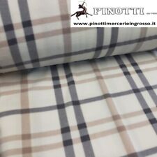 TESSUTO STOFFA PAIL PILE DISEGNO SVEZIA A QUADRI BEIGE VENDITA A METRO/ALT=CM150