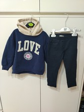 Set Abbigliamento Bambina 2 Pezzi Felpa Leggins Piazza Italia Ovs  3/4 Blu