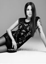 DENNY ROSE MINIGONNA gonna pelle decorata art. 5675 nera tg. XS introvabile