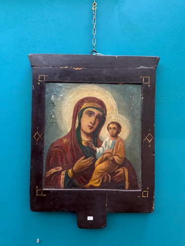 Antica rara icona bifacciale