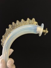 Braccio In Giù 24 cm Vetro Murano Opalino Ricambio Lampadario Classico Veneziano