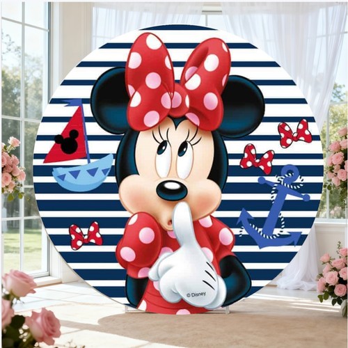 Sfondo rotondo minnie mouse - rotondo,