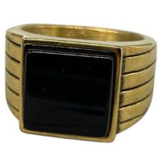 ANELLO UOMO PIETRA NERA