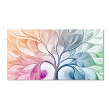 Lupia - Quadro Moderno Stampa su Vetro TREE RAINBOW albero della vita 73x139 cm