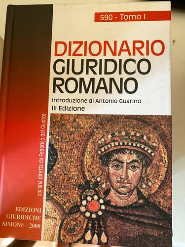 Dizionario giuridico romano - dizionario, romano/
