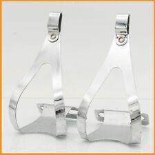 NOS TOE CLIPS SMALL PEDAL VINTAGE ROAD BIKE 60S 70S 80S STEEL BICYCLE OLD