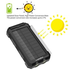 Banca di Energia Solare 100000mAh Doppio USB Caricatore Solare Portatile per Telefono