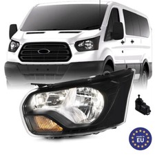 Faro SINISTRO Fanale Anteriore FORD TRANSIT 2016-2019 con motorino Design Nero