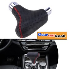 Car Automatic Gear Shift PU Leather Button Knob Shifter Lever Stick Universal